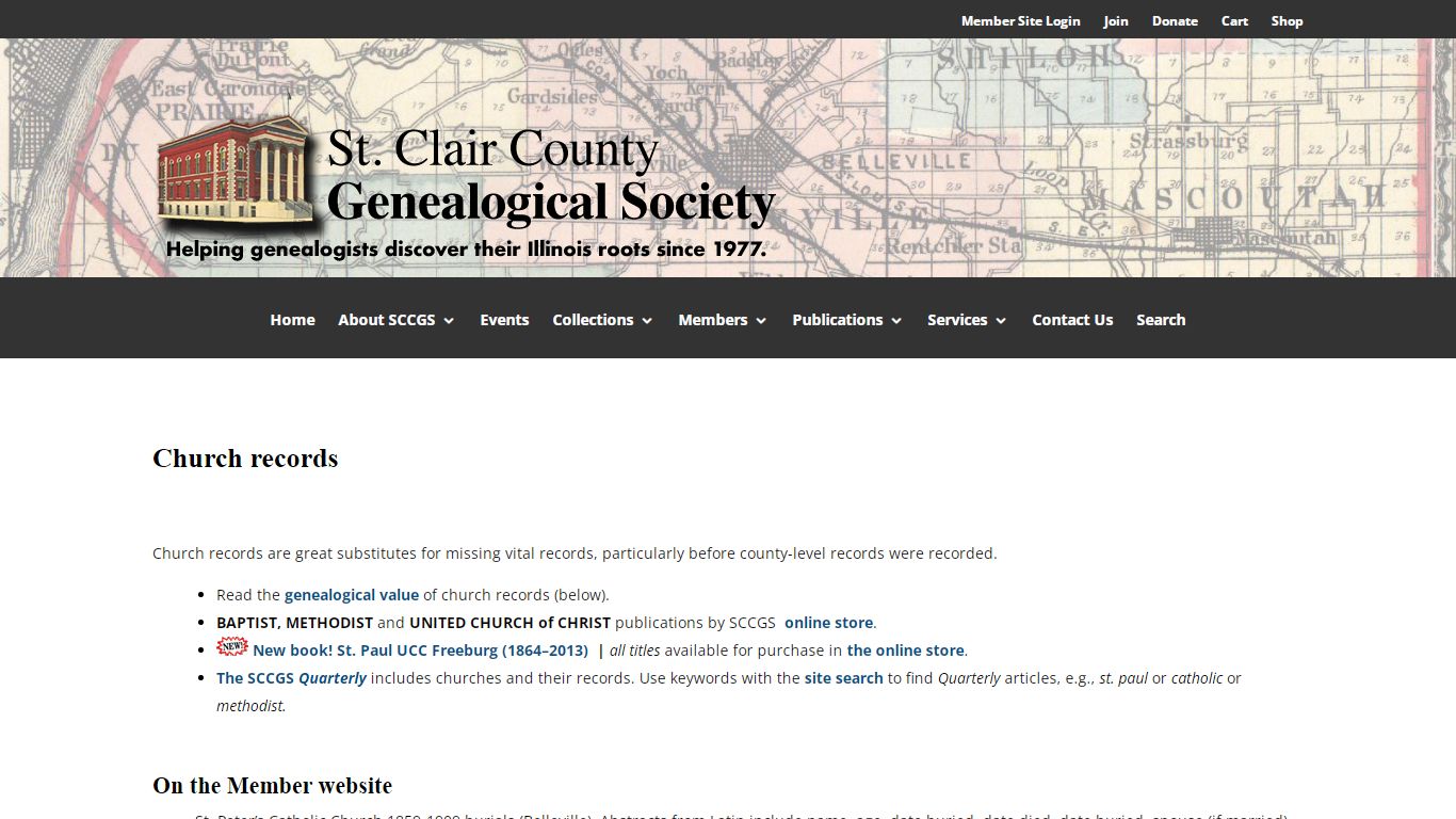 Church records | St Clair County Genealogical Society